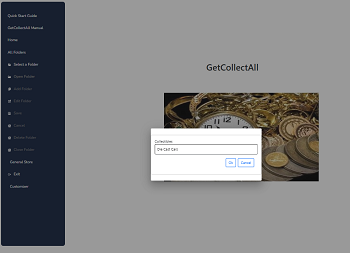 The selected folder pop up