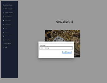 The selected folder pop up